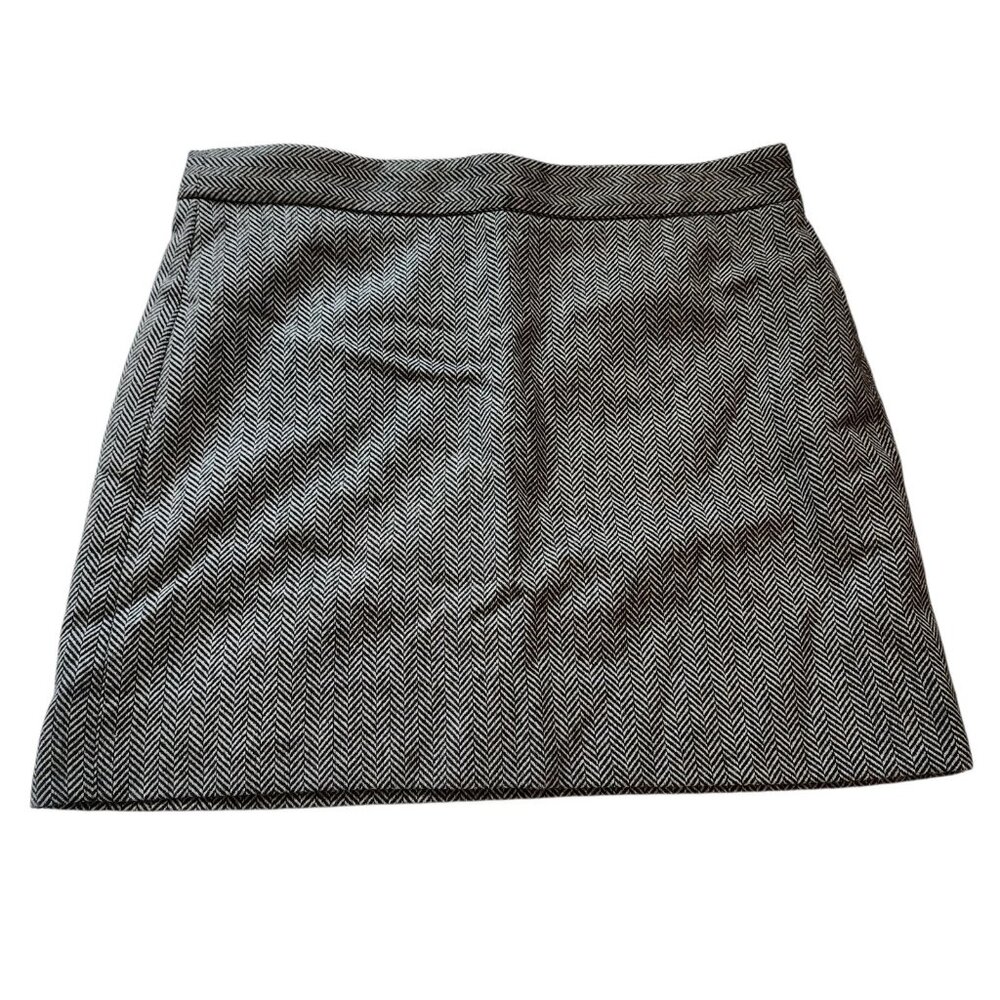 Vintage GAP | Wool Herringbone Mini Skirt | Size 8